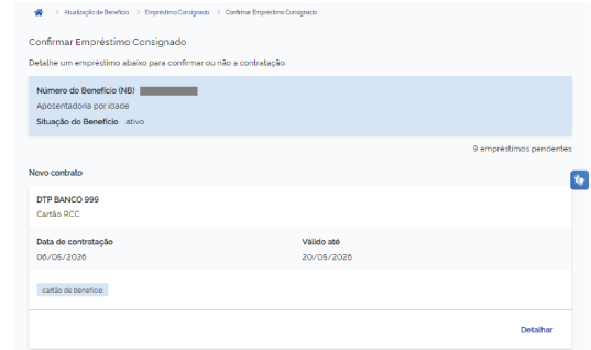 Instruçoes para validar o contrato, passo 5